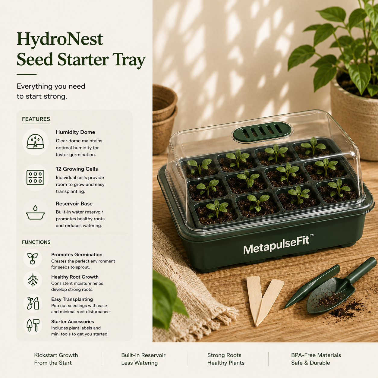 HydroNest Seed Starter Tray